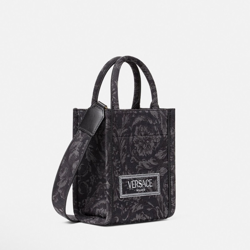 Versace Black Messenger Bag with Sleek Design